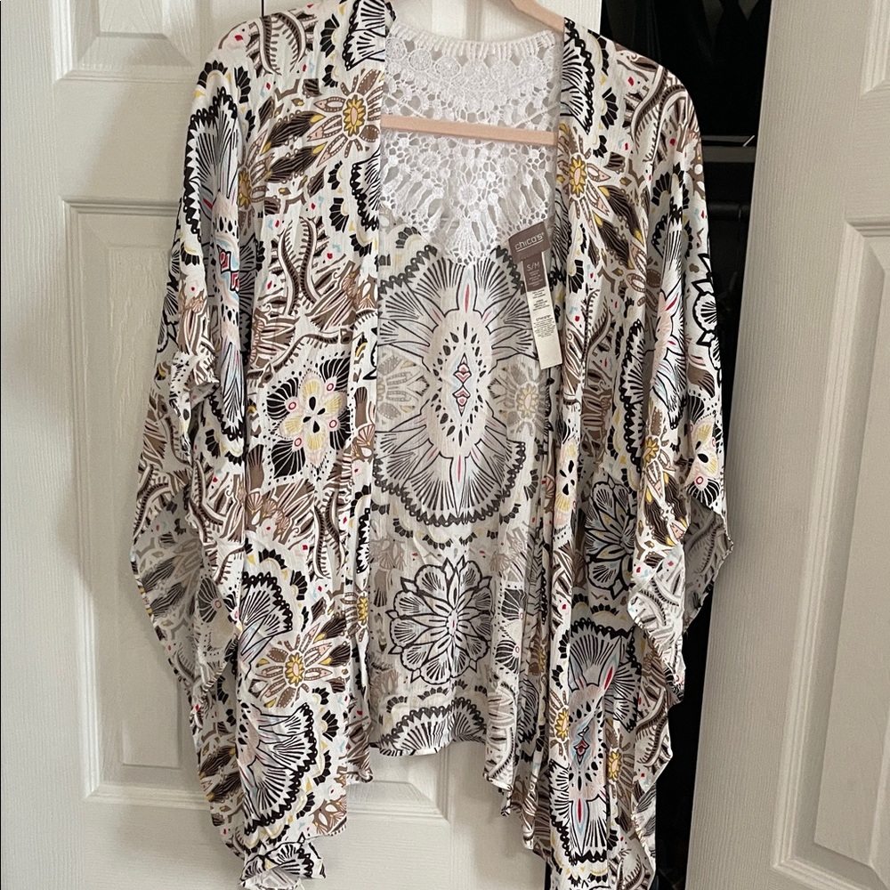 Chico’s Floral Kimono Cardigan